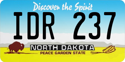 ND license plate IDR237