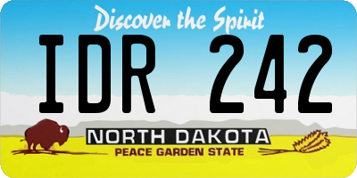 ND license plate IDR242