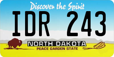 ND license plate IDR243