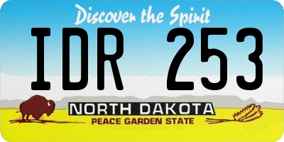 ND license plate IDR253