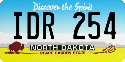 ND license plate IDR254