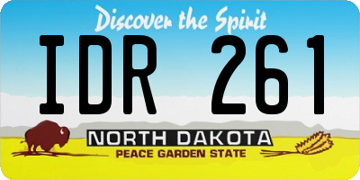 ND license plate IDR261