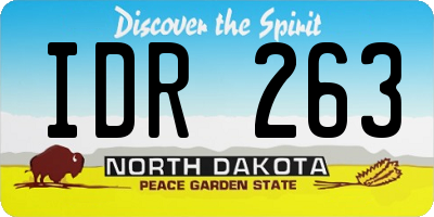 ND license plate IDR263