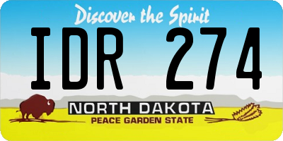 ND license plate IDR274