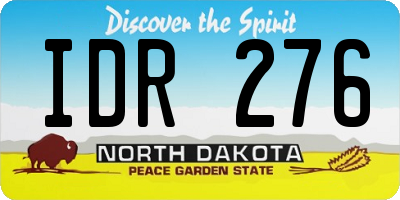 ND license plate IDR276