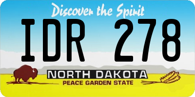 ND license plate IDR278