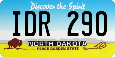 ND license plate IDR290