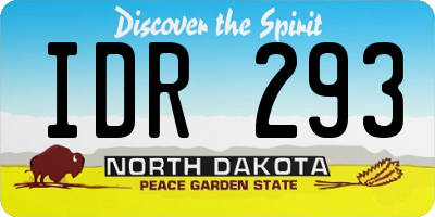 ND license plate IDR293