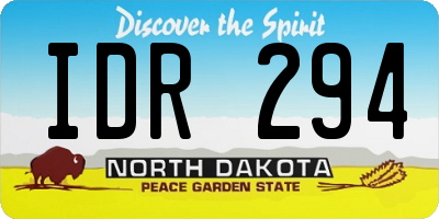 ND license plate IDR294