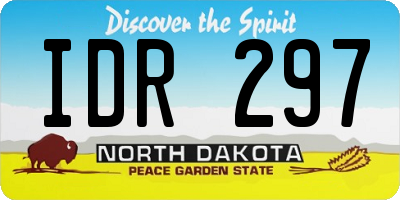 ND license plate IDR297