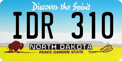 ND license plate IDR310