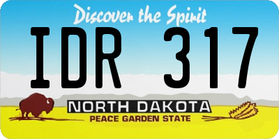 ND license plate IDR317