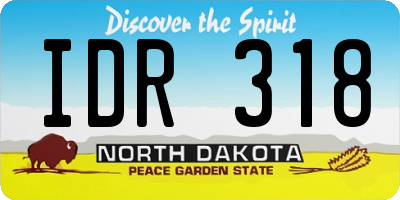 ND license plate IDR318