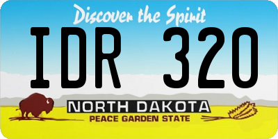 ND license plate IDR320