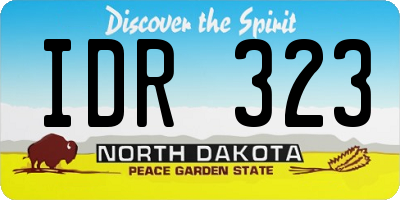 ND license plate IDR323