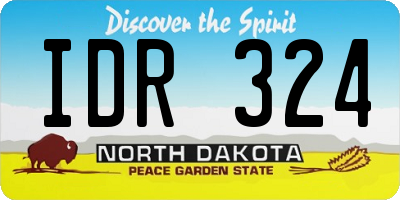 ND license plate IDR324