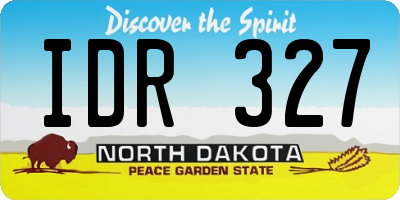 ND license plate IDR327
