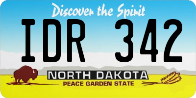 ND license plate IDR342