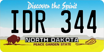 ND license plate IDR344