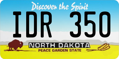 ND license plate IDR350