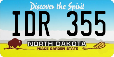 ND license plate IDR355