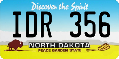 ND license plate IDR356