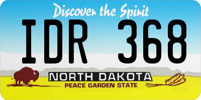 ND license plate IDR368