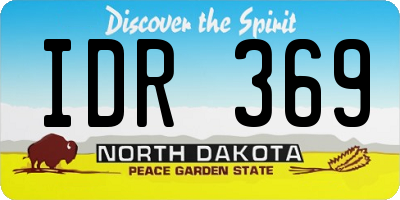 ND license plate IDR369