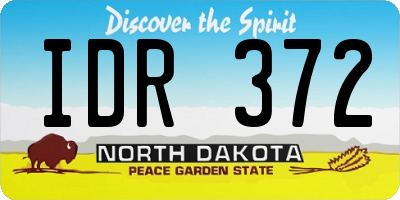 ND license plate IDR372