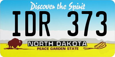 ND license plate IDR373