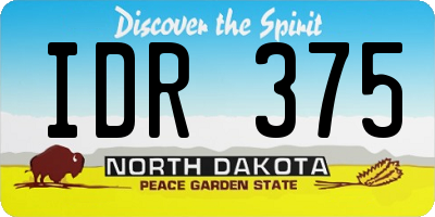 ND license plate IDR375