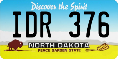 ND license plate IDR376