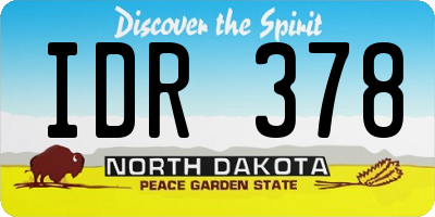 ND license plate IDR378