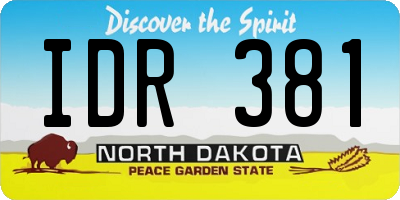 ND license plate IDR381