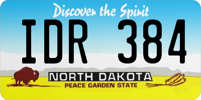 ND license plate IDR384