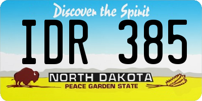 ND license plate IDR385