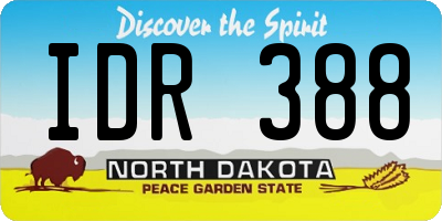 ND license plate IDR388