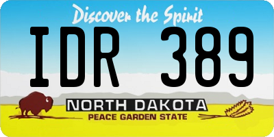 ND license plate IDR389