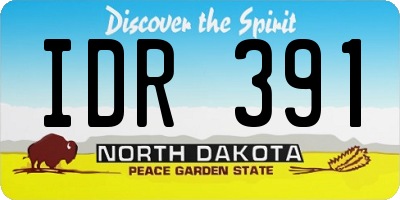 ND license plate IDR391