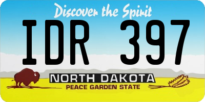 ND license plate IDR397