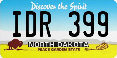ND license plate IDR399