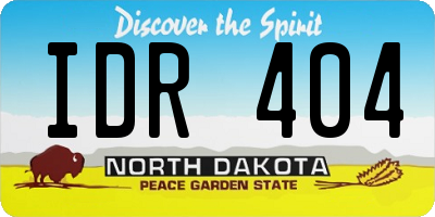 ND license plate IDR404