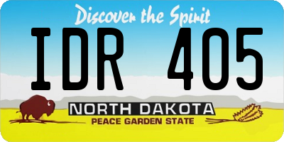 ND license plate IDR405
