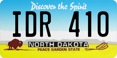 ND license plate IDR410