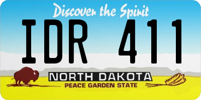 ND license plate IDR411