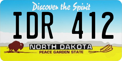 ND license plate IDR412