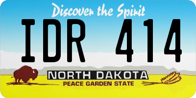 ND license plate IDR414