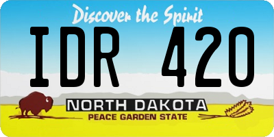 ND license plate IDR420