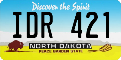 ND license plate IDR421