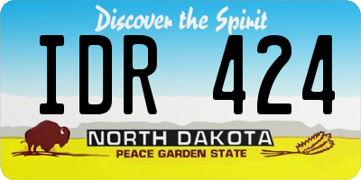 ND license plate IDR424